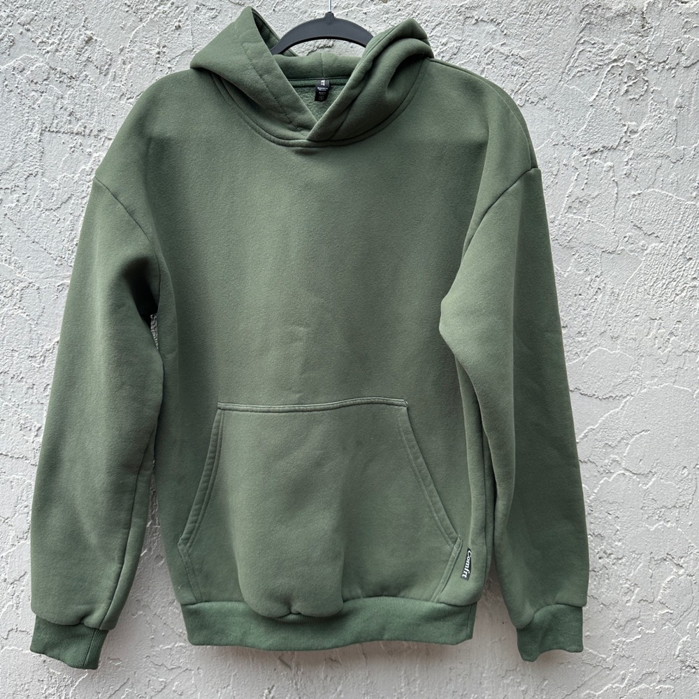 SOLD!! Comfrt Heavyweight Fleece Hoodie‎ Sage Green Relaxed Fit Women Small
